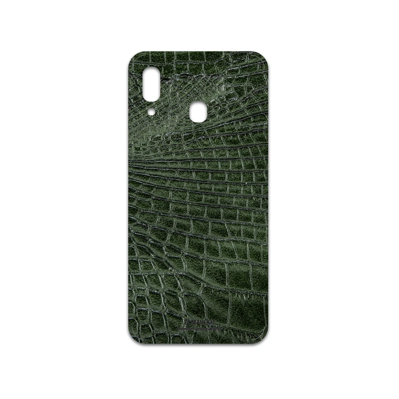 برچسب پوششی ماهوت مدل Green-Crocodile-Leather مناسب برای گوشی موبایل سامسونگ Galaxy A30