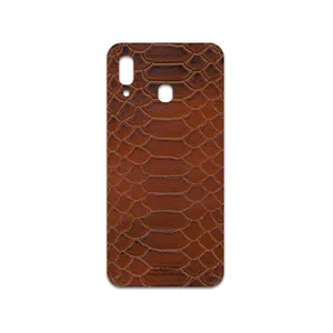 MAHOOT Brown-Snake-Leather Cover Sticker for Samsung Galaxy A30