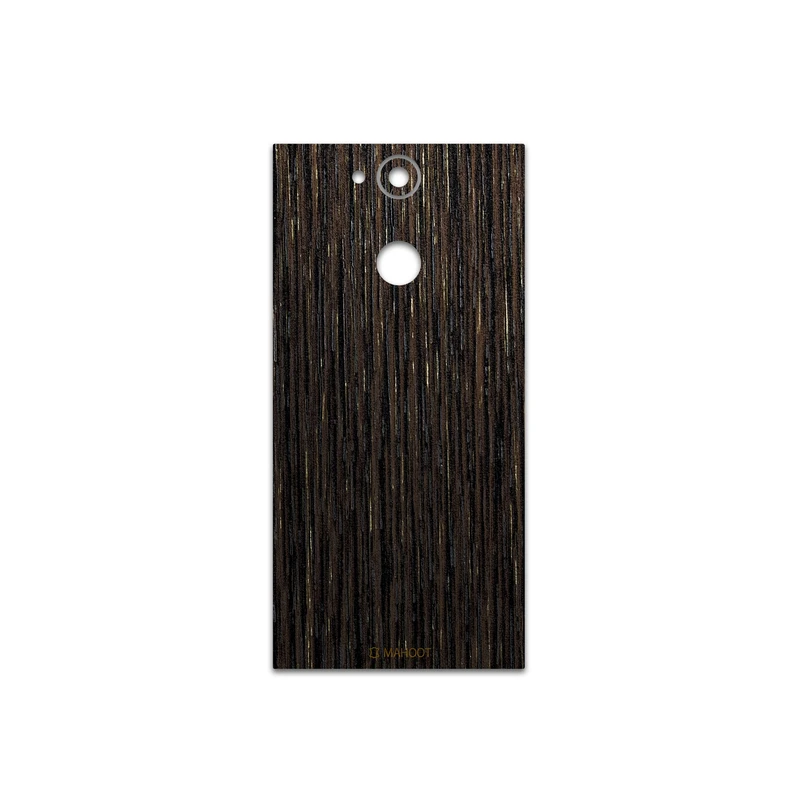 برچسب پوششی ماهوت مدل Dark-Gold-Stripes-Wood مناسب برای گوشی موبایل سونی Xperia XA2