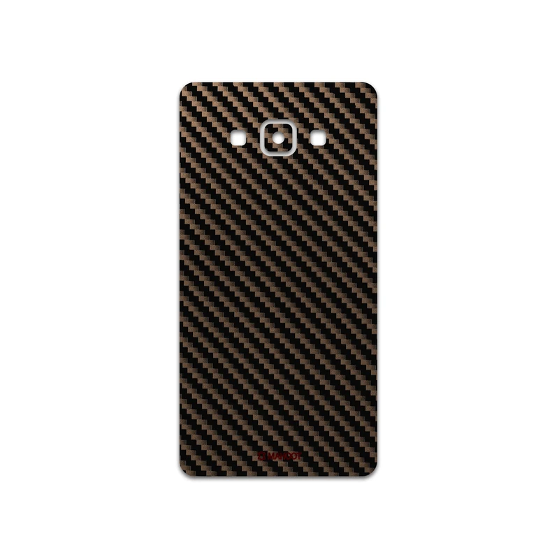 برچسب پوششی ماهوت مدل Glossy-Brown-Fiber مناسب برای گوشی موبایل سامسونگ Galaxy A7 2015