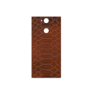 MAHOOT Brown-Snake-Leather Cover Sticker for Sony Xperia XA2