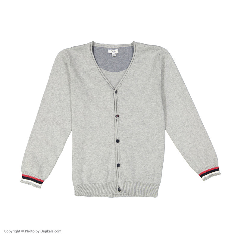 ژاکت پسرانه او وی اس مدل 000165576-GREY