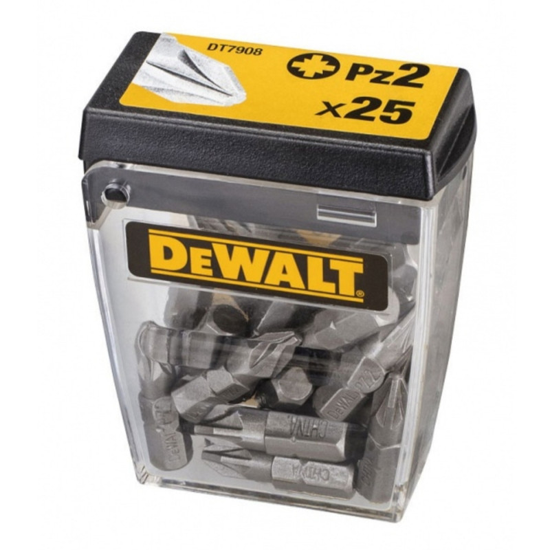 مجموعه 25 عددی سرپیچ گوشتی دیوالت مدل DT7908 PZ2 مجموعه 25 عددی سرپیچ گوشتی دیوالت مدل DT7908 PZ2
