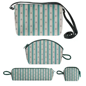 کیف دخترانه طرح لنگر کد a4 مجموعه 4 عددی