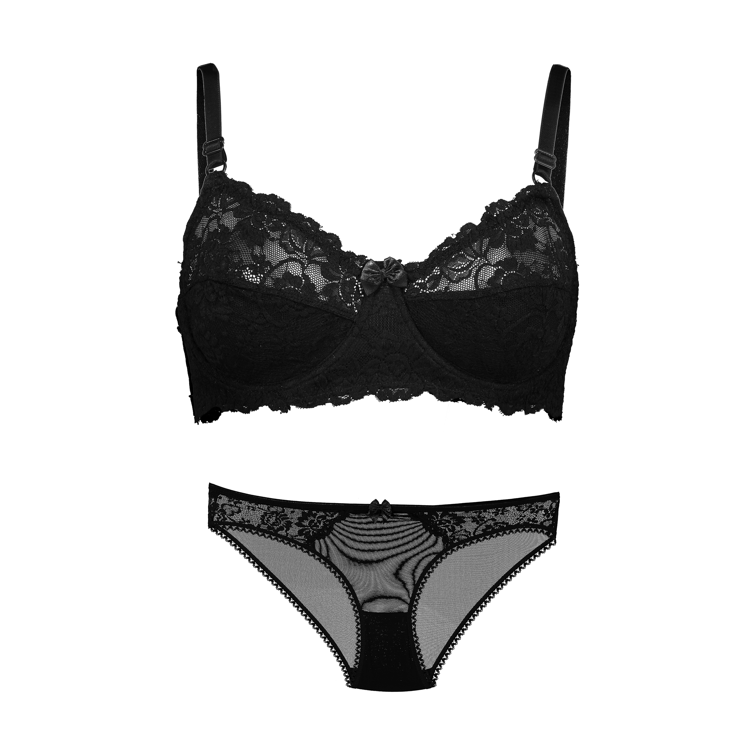  ست شورت و سوتین زنانه مدل کارینا کد 01 رنگ مشکی