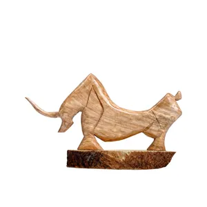 مجسمه چوبی طرح گاو کد 032