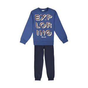 ست سویشرت و شلوار پسرانه او وی اس مدل 000162436-BLUE