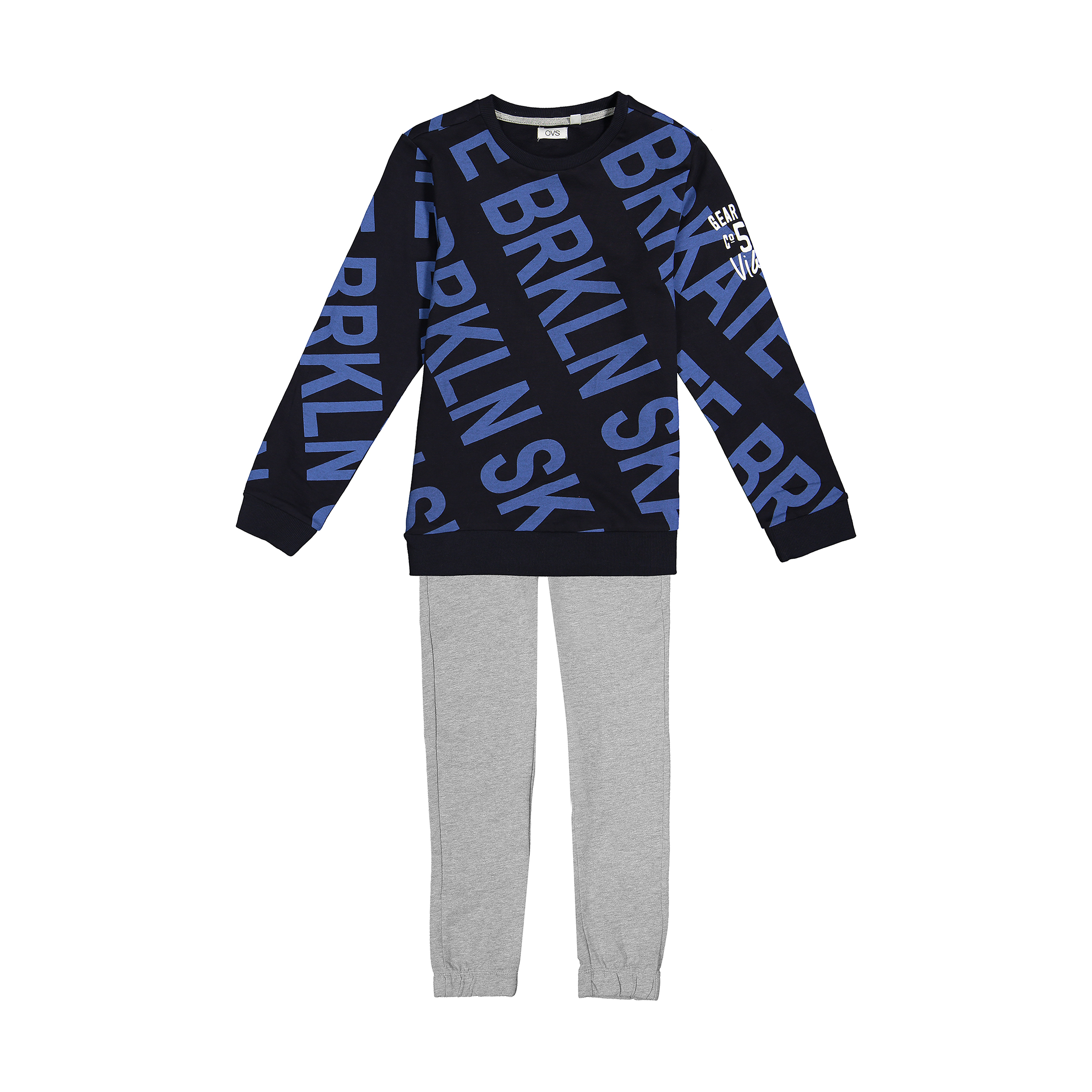 ست سویشرت و شلوار پسرانه او وی اس مدل 000134737-BLUE