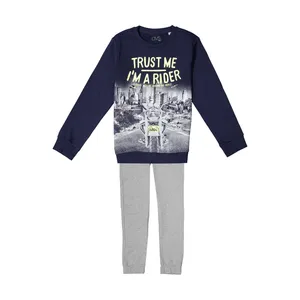 ست سویشرت و شلوار پسرانه او وی اس مدل 000101012-BLUE