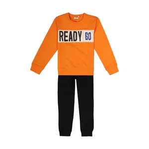 ست سویشرت و شلوار پسرانه او وی اس مدل 000134749-ORANGE