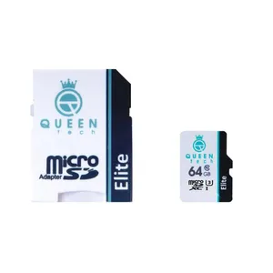  کارت حافظه microSDXCC کوئین تک مدل Elite 433X کلاس 10 استاندارد UHS-I U3 سرعت 65MBps ظرفیت 64 گیگابایت به همراه آداپتور SD