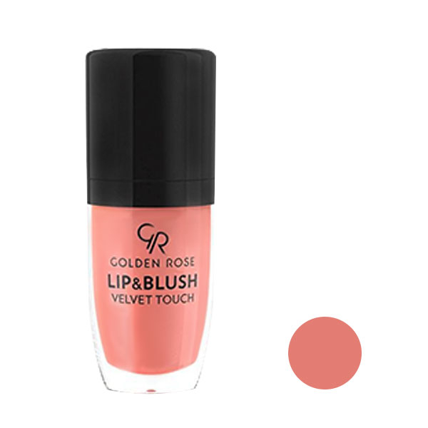 رژ لب و رژگونه مایع گلدن رز مدل Velvet Touch شماره 02