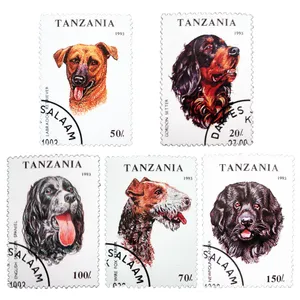 تمبر یادگاری طرح حیوانات مدل DOGS کد D-132 مجموعه 5 عددی