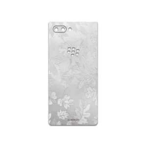 MAHOOT Silver-Wildflower Cover Sticker for BlackBerry Key 2