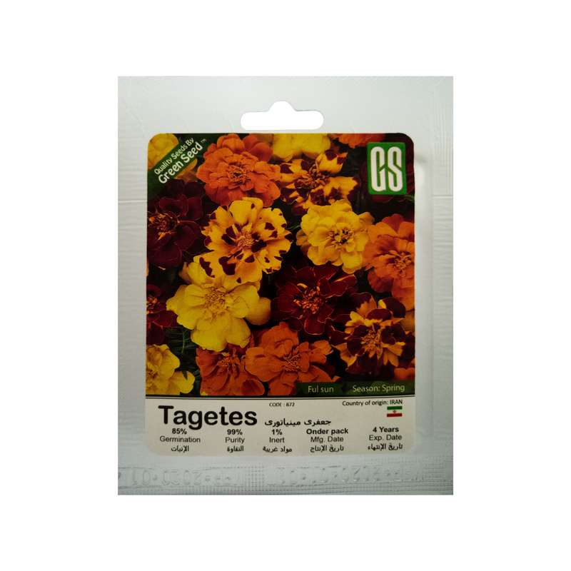 بذر گل جعفری مینیاتوری گرین سید مدل BZG147 بذر گل جعفری مینیاتوری گرین سید مدل BZG147