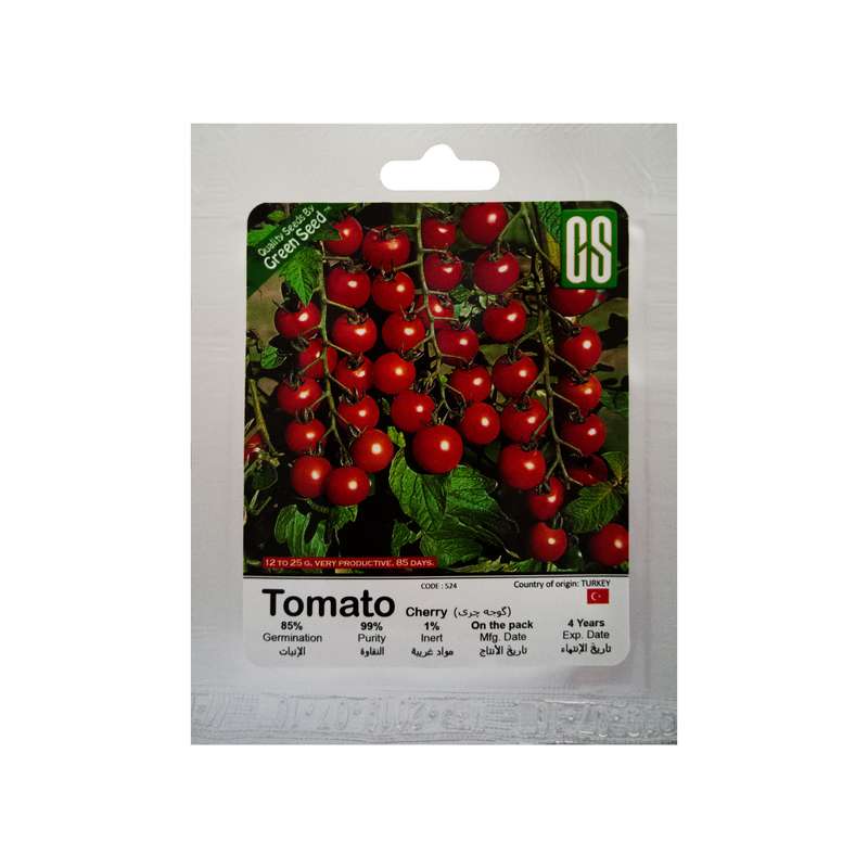 بذر گوجه چری قرمز گیلاسی گرین سید مدل BZG158