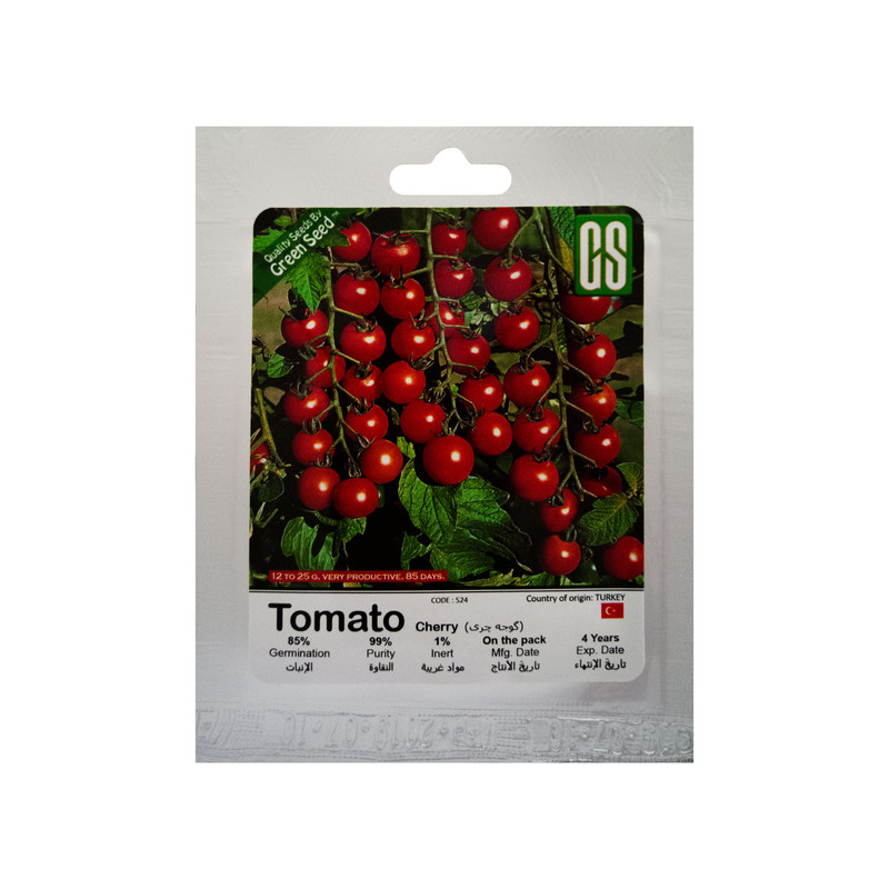 بذر گوجه چری قرمز گیلاسی گرین سید مدل BZG158