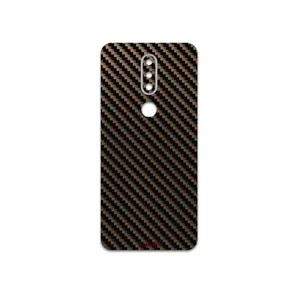 MAHOOT Glossy-Brown-Fiber Cover Sticker for Nokia 7.1