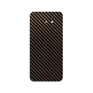 MAHOOT Glossy-Brown-Fiber Cover Sticker for Samsung Galaxy J4 Core