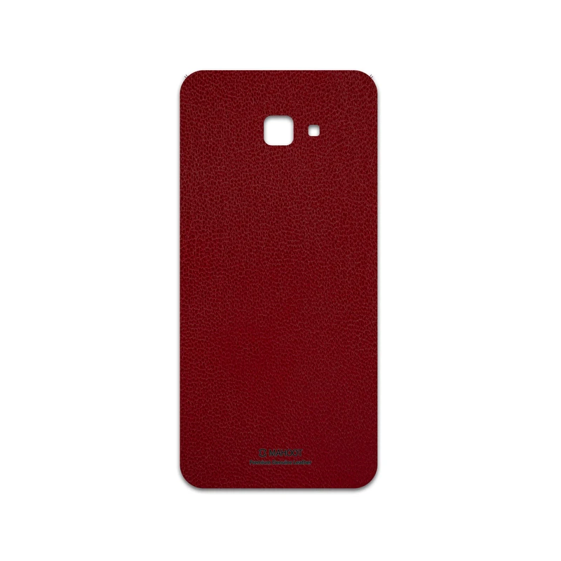 برچسب پوششی ماهوت مدل Red-Leather مناسب برای گوشی موبایل سامسونگ Galaxy J4 Core