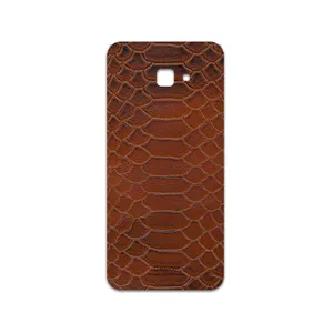 MAHOOT Brown-Snake-Leather Cover Sticker for Samsung Galaxy J4 Core