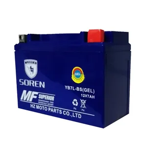 باتری موتور سیکلت سورن مدل YB7L-BS-GEL