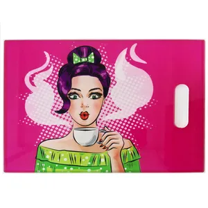 تخته برش  طرح دخترک F13