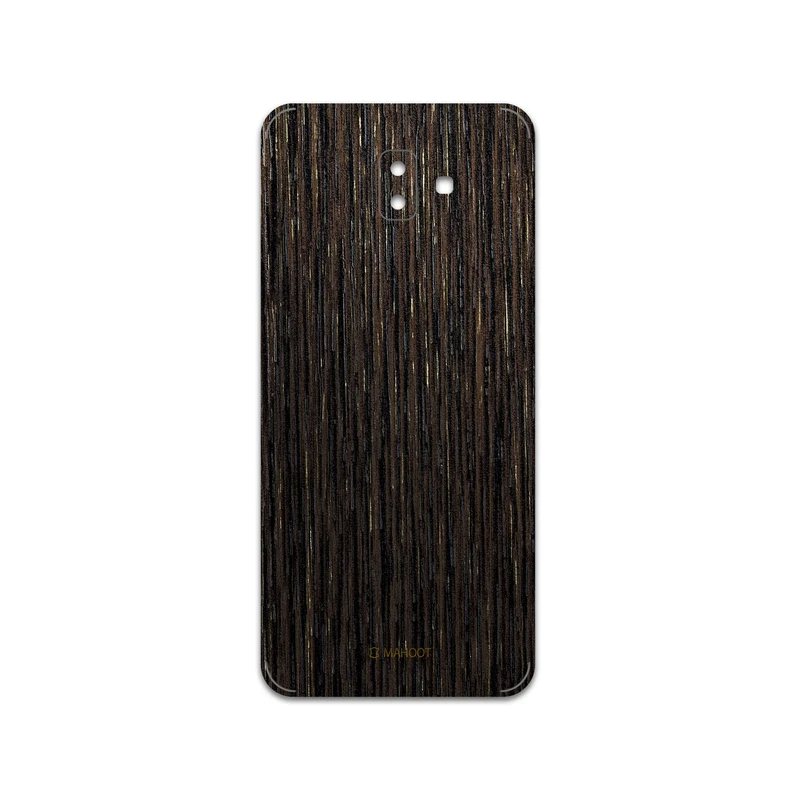 برچسب پوششی ماهوت مدل Dark-Gold-Stripes-Wood مناسب برای گوشی موبایل سامسونگ Galaxy J6 Plus