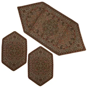 ست 3 تکه رومیزی ترمه ابریشمی کد 115