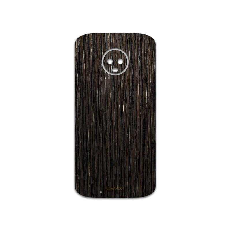 برچسب پوششی ماهوت مدل Dark-Gold-Stripes-Wood مناسب برای گوشی موبایل موتورولا Moto G6
