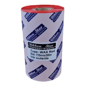 ریبون پرینتر لیبل زن ریبون استار مدل WAX 110mm x 300M