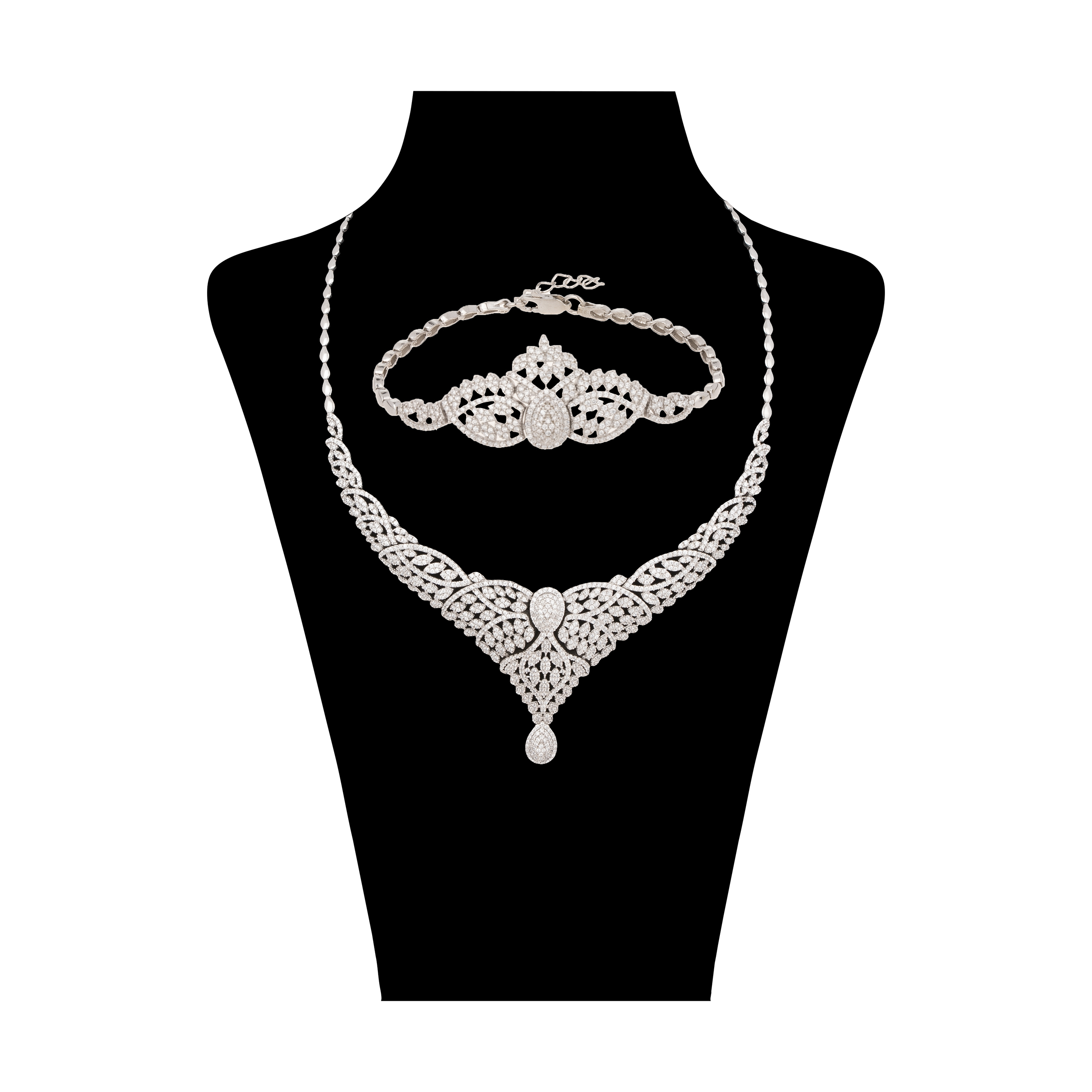 ست نقره زنانه سینانر کد SN-R002