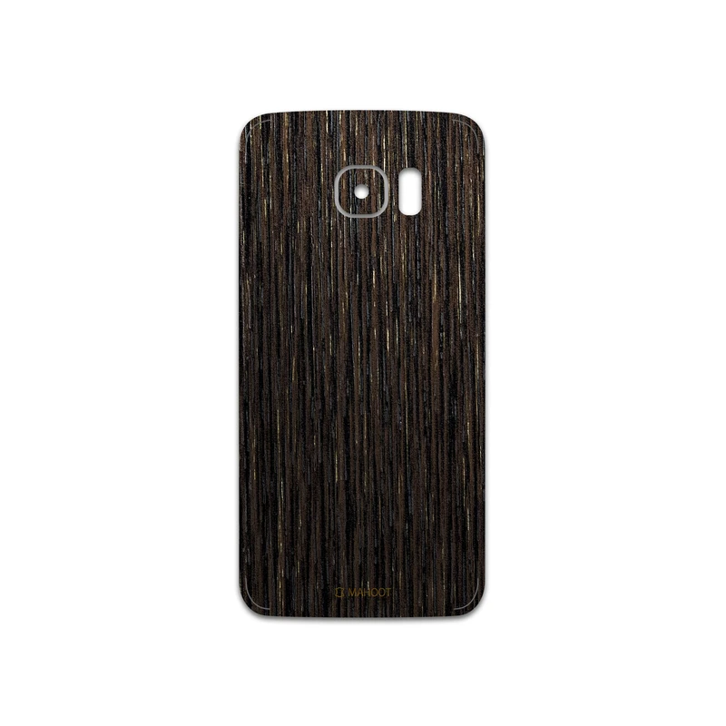 برچسب پوششی ماهوت مدل Dark-Gold-Stripes-Wood مناسب برای گوشی موبایل سامسونگ Galaxy S7 Edge