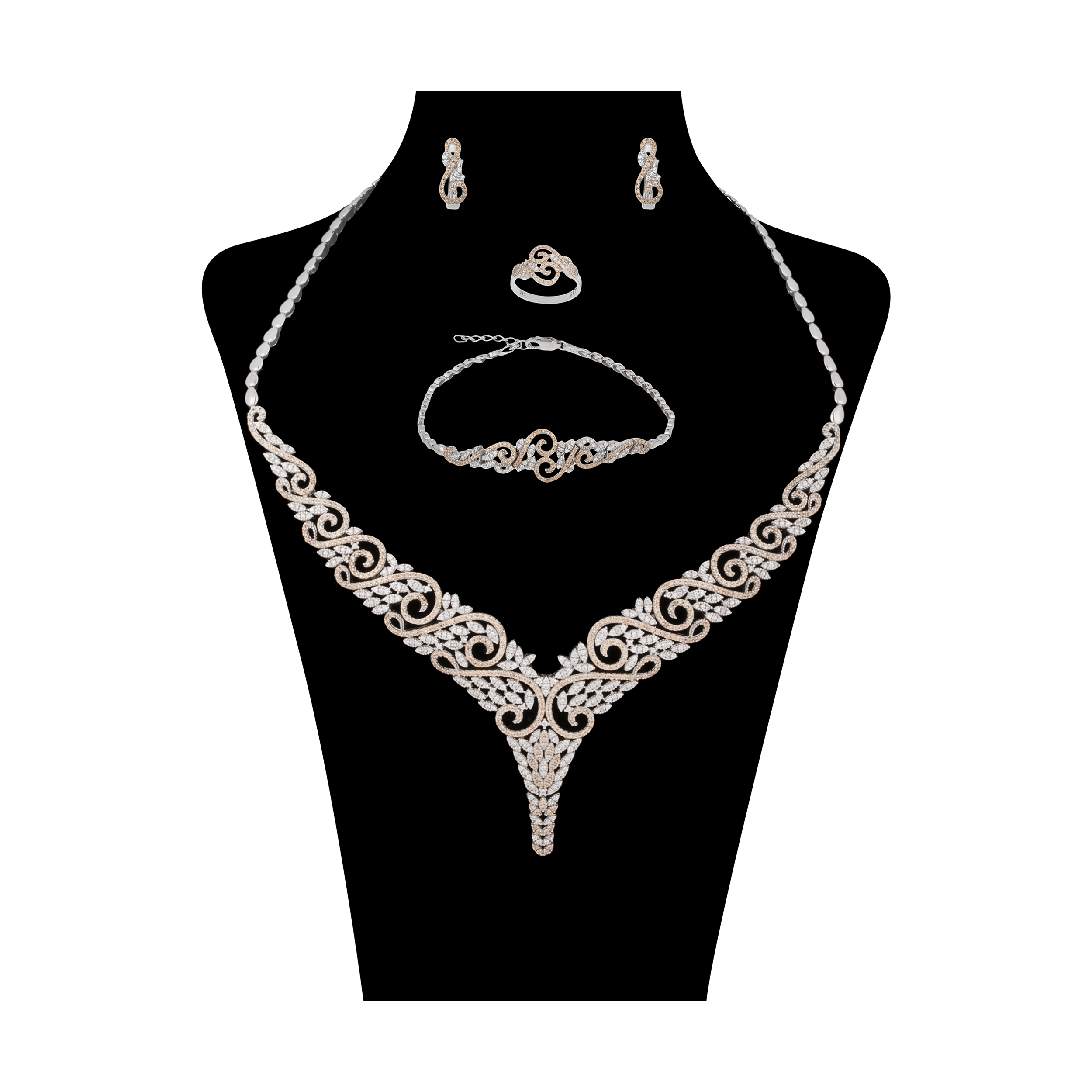 ست نقره زنانه سینانر کد SN-R007