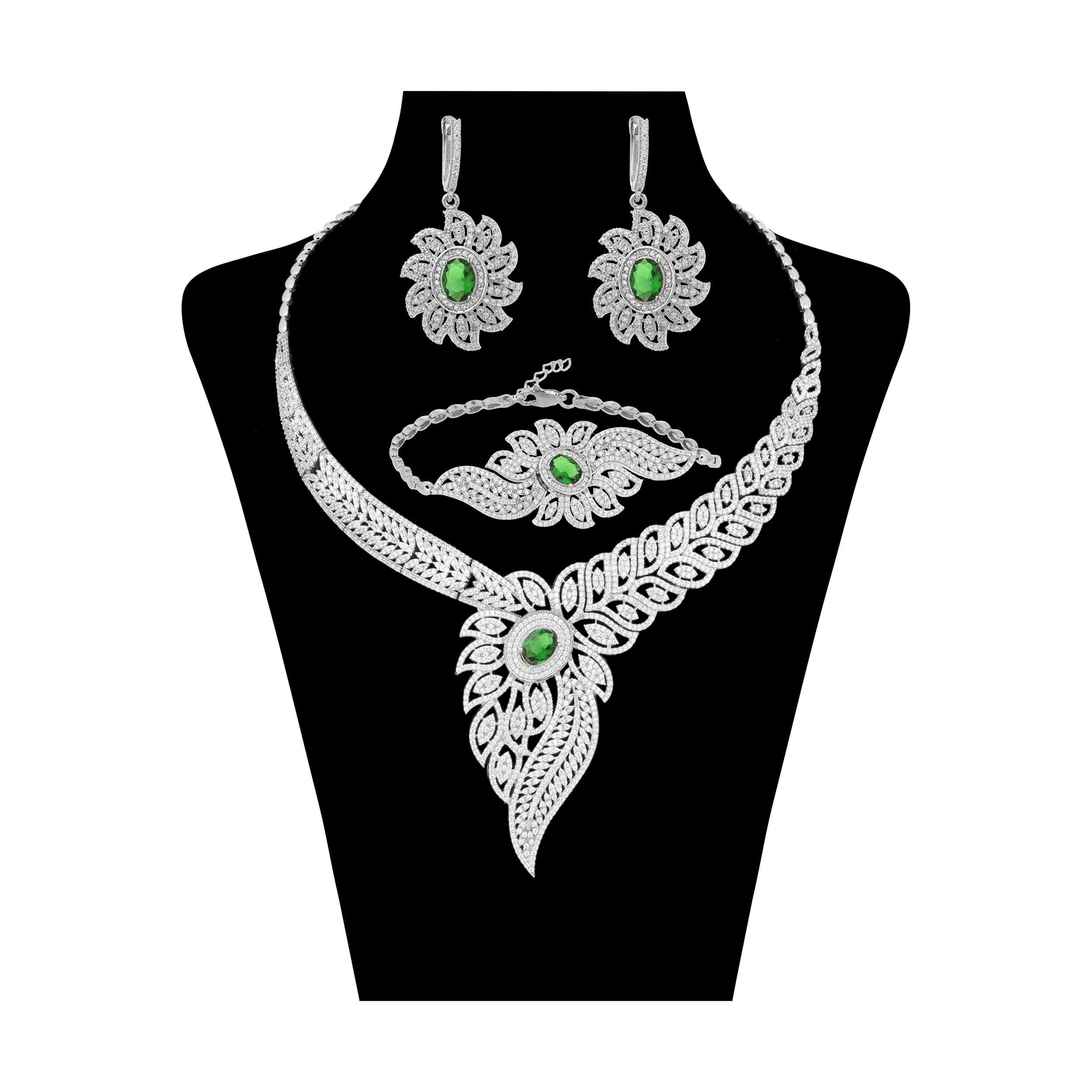 نیم ست نقره زنانه سینانر کد SN-R012