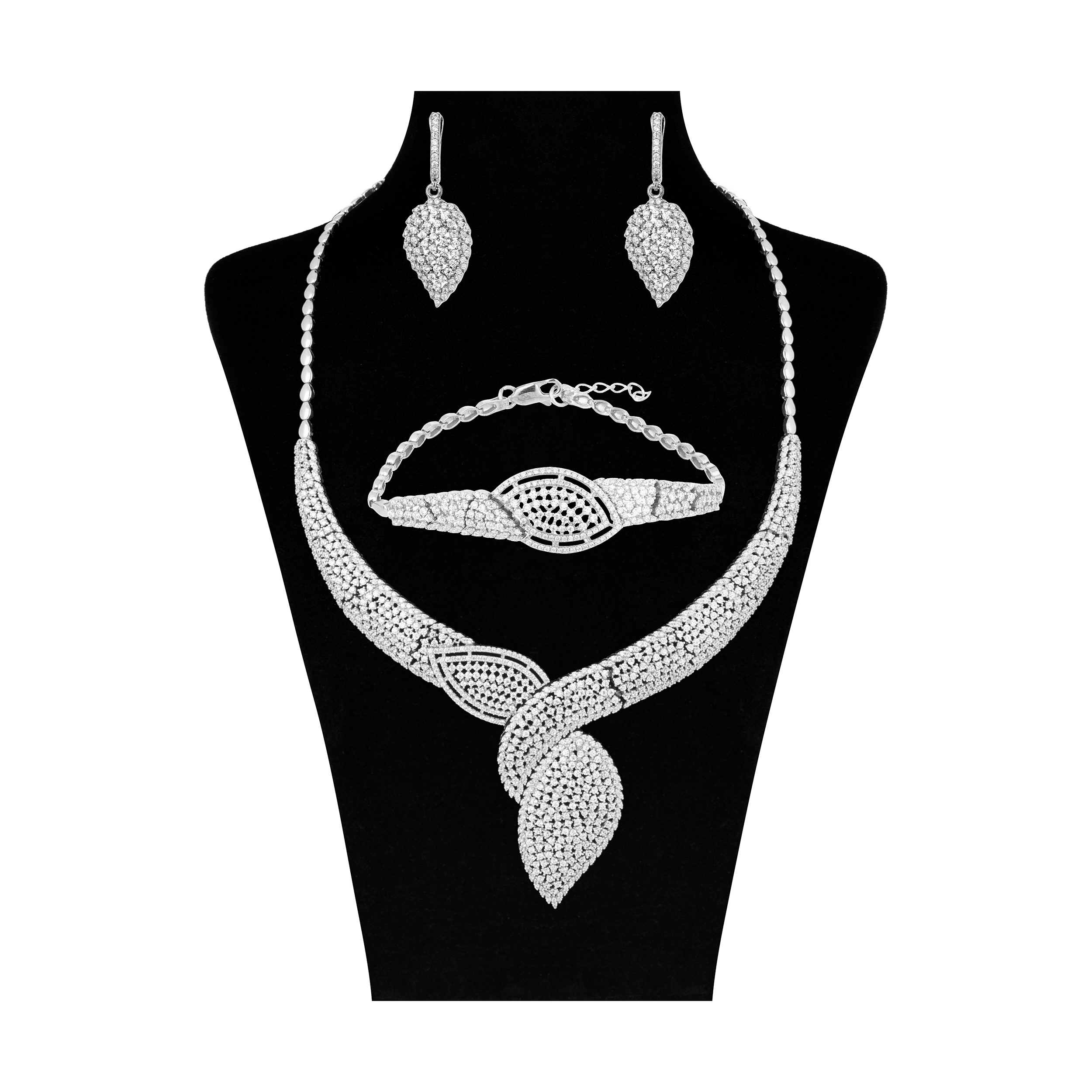 نیم ست نقره زنانه سینانر کد SN-R0018