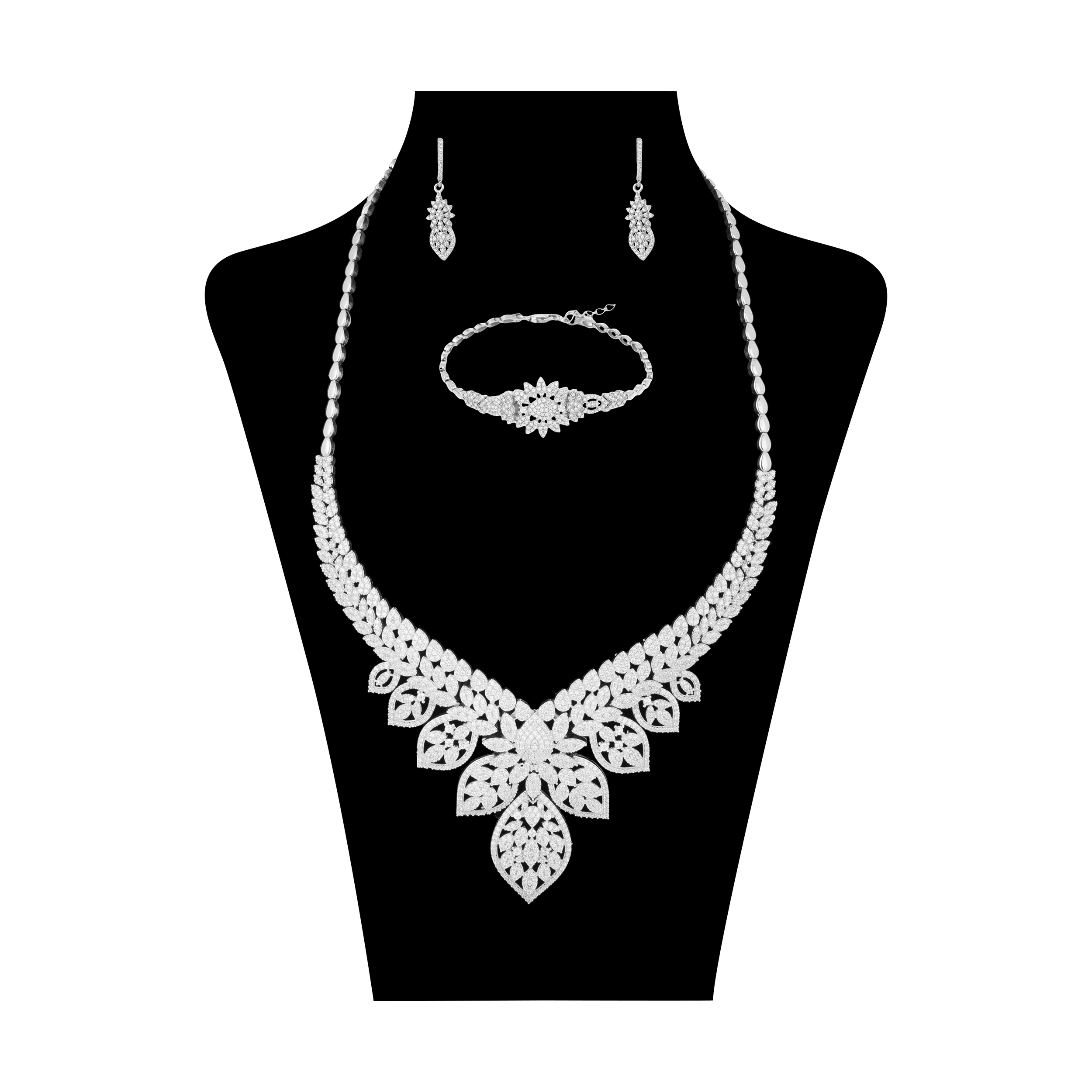 نیم ست نقره زنانه سینانر کد SN-R0024