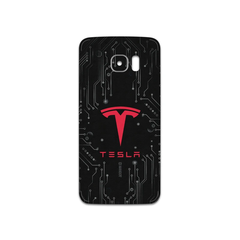 برچسب پوششی ماهوت مدل TESLA-Motors مناسب برای گوشی موبایل سامسونگ Galaxy S7 Edge