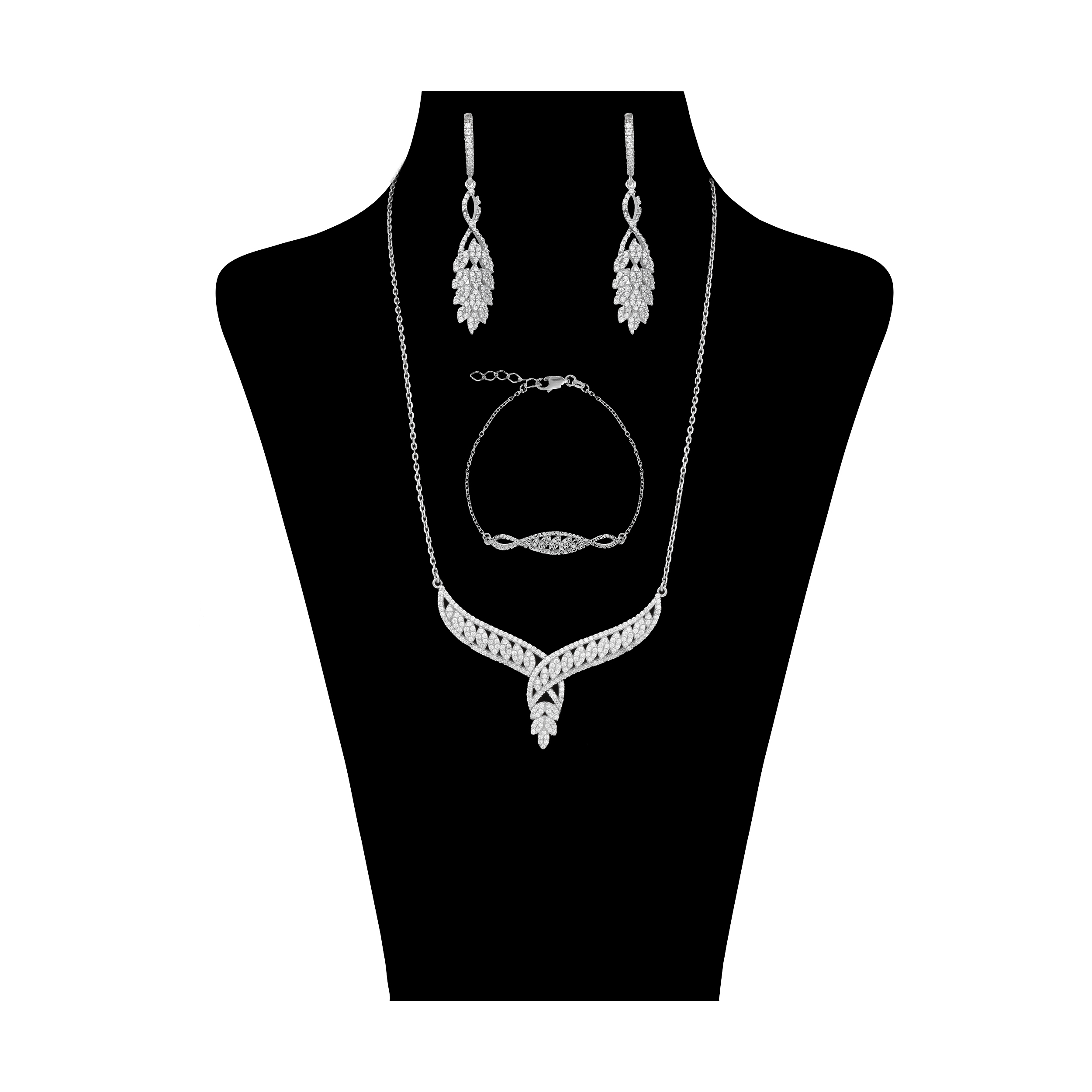 نیم ست نقره زنانه سینانر کد SN-R0038