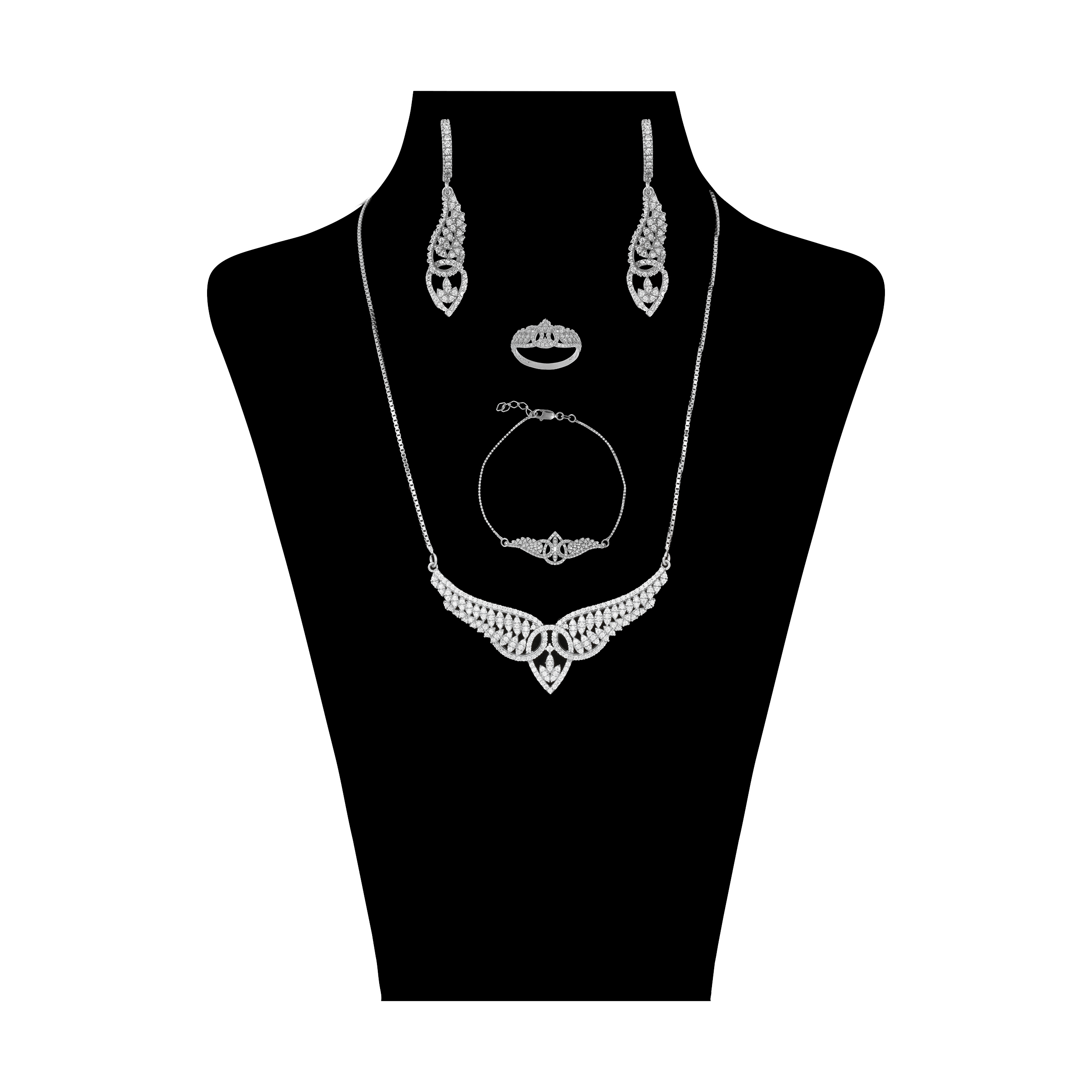 ست نقره زنانه سینانر کد SN-R039