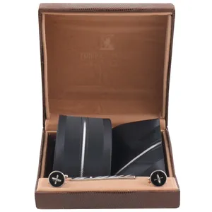 ست کراوات و دستمال جیب و دکمه سر دست مردانه کد SH-1150-A