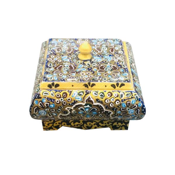 جعبه جواهرات استخوانی طرح تذهیب کد B 222 جعبه جواهرات استخوانی طرح تذهیب کد B 222