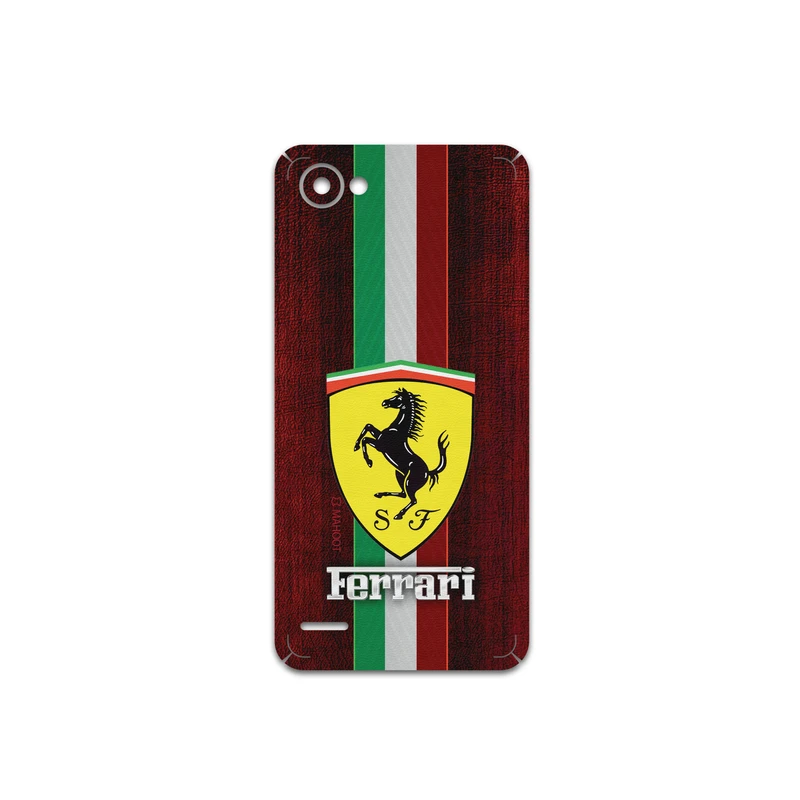 برچسب پوششی ماهوت مدل Ferrari مناسب برای گوشی موبایل ال جی Q6