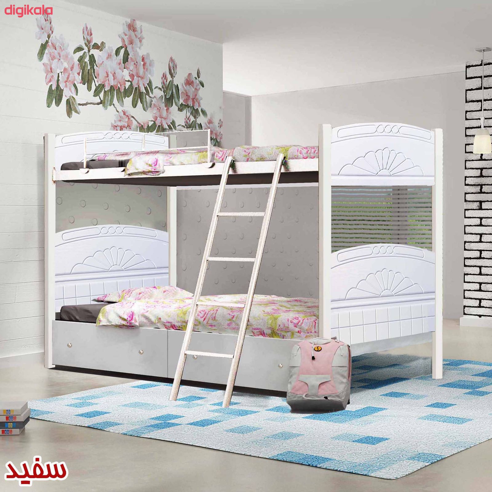 مشخصات قیمت و خرید تخت خواب دو طبقه کد Mo03 سایز 90x200 سانتیمتر دیجی کالا