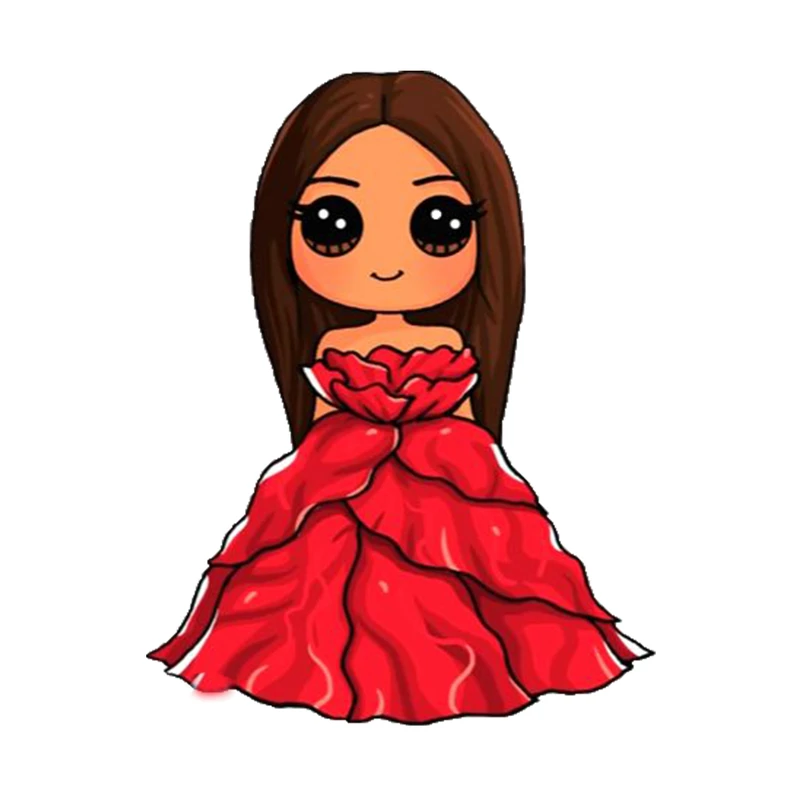 استیکر تزئینی موبایل طرح دختر کد 1532