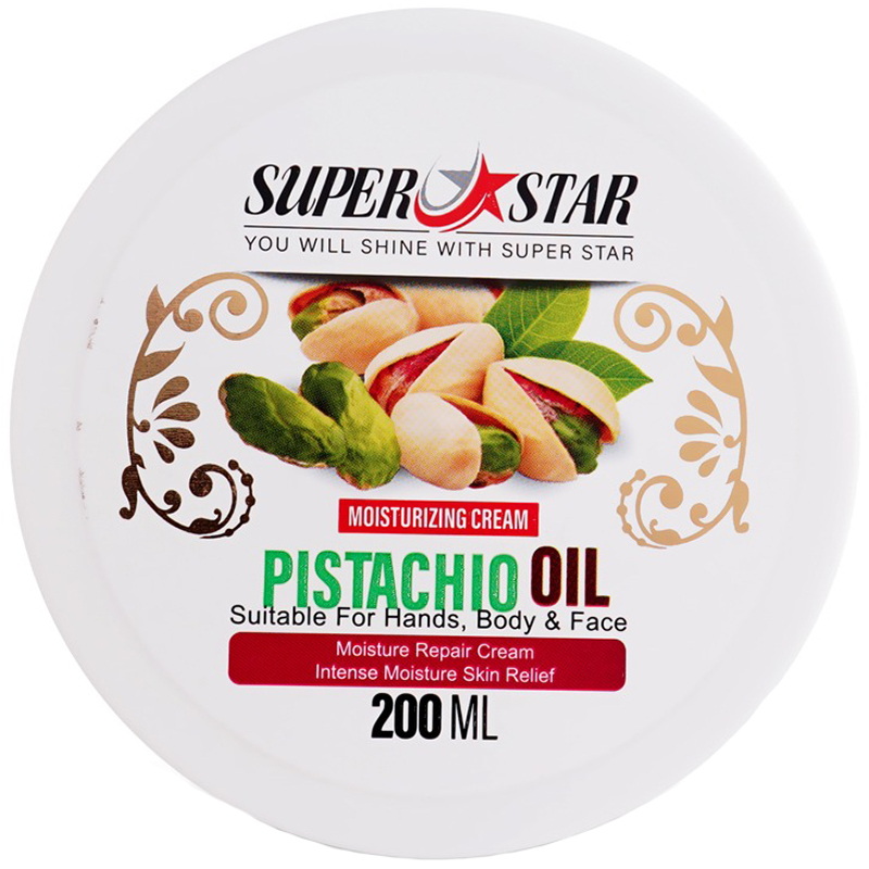 کرم مرطوب کننده سوپر استار مدل روغن پسته حجم 200 میلی لیتر