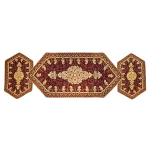 ست 3 تکه رومیزی ترمه ابریشمی کد 116