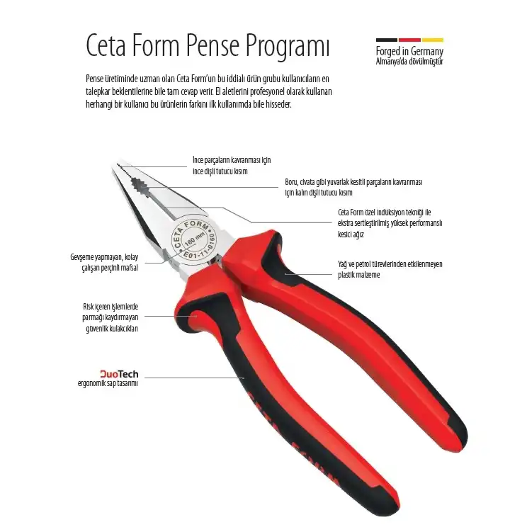 انبر دست ستافرم مدل E01410160 سایز6.5 اینچ