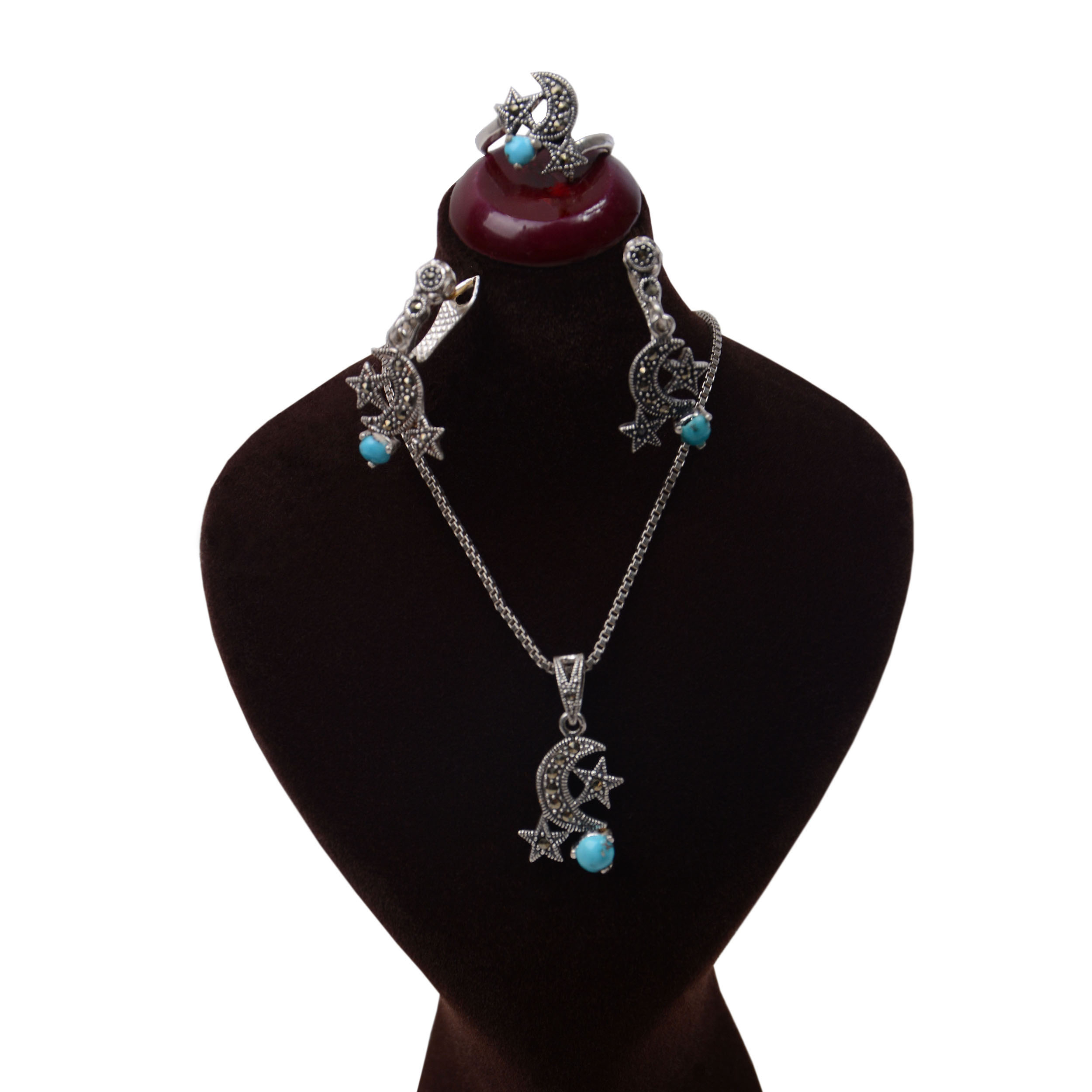  نیم ست نقره زنانه کد NSZ113