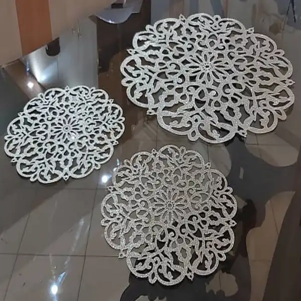 ست 3 تکه رومیزی مدل HD_F1